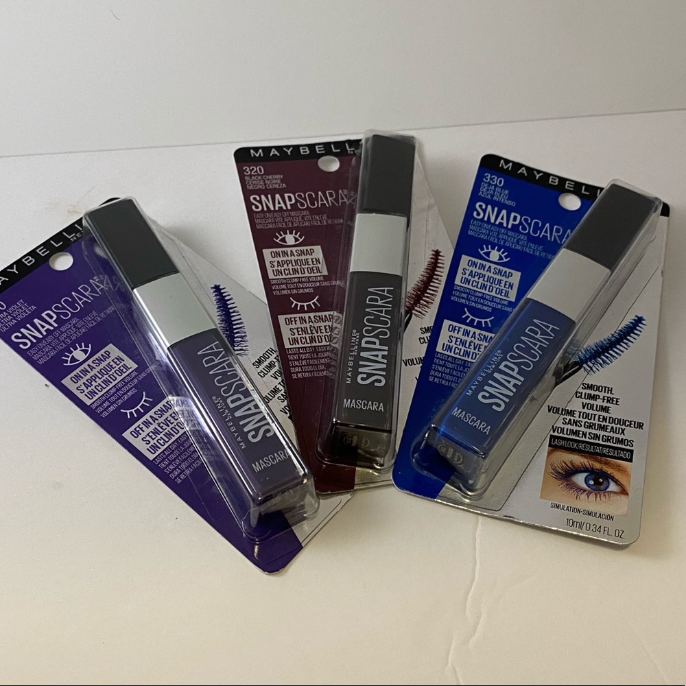 Bundle of three colored mascaras - Maybelline